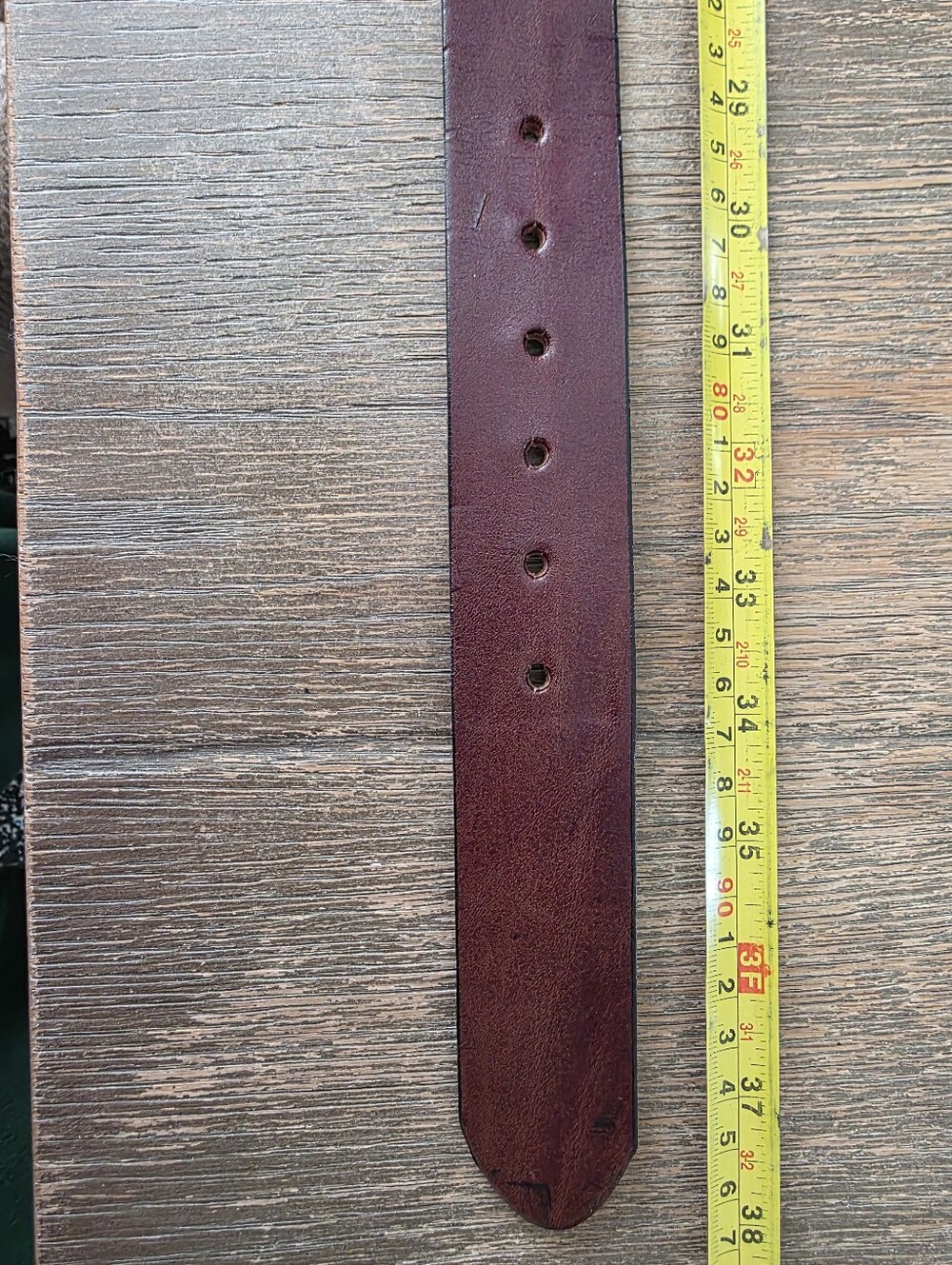 Brown Leather 4 Gold Concho Genuine Thick Quality Made In Italy 38' - Picture 10 of 10